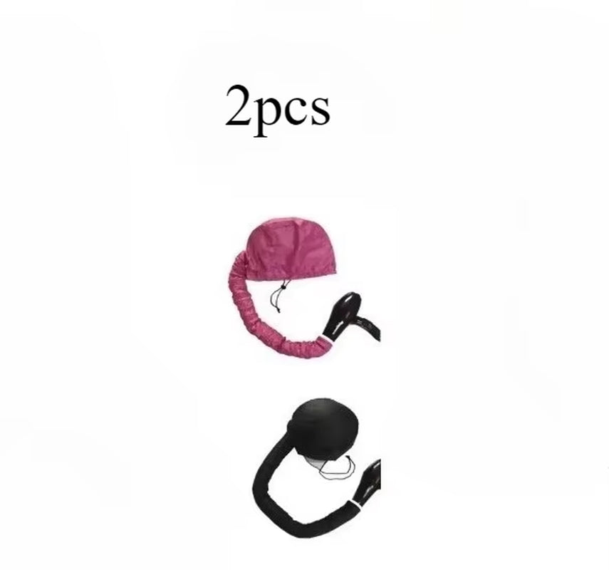 2Pcshair Bonnet Portable Dryer Cap Steamer Quick Dry Baked Oil Care Diffuser Drying Hairdressing Tools Hair Cap Shower Cap Women